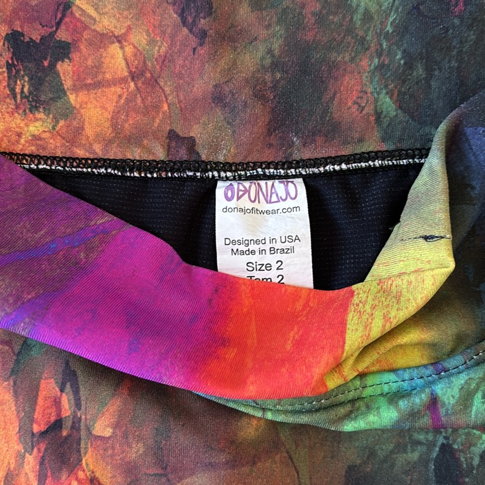 Dona Jo Multi Color Athletic Skirt Skort - Picture 5 of 11